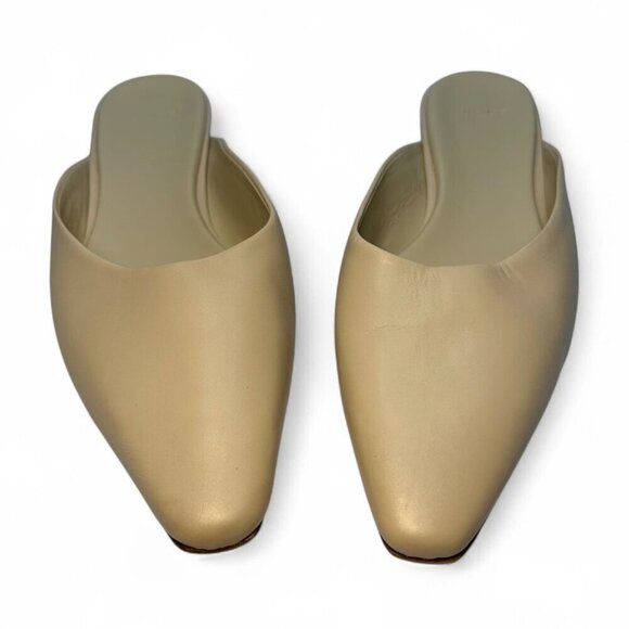 VINCE Women's Pointed Toe Ana Leather Flat Mule - Size 6.5, Beige NWOB - Picture 9 of 13